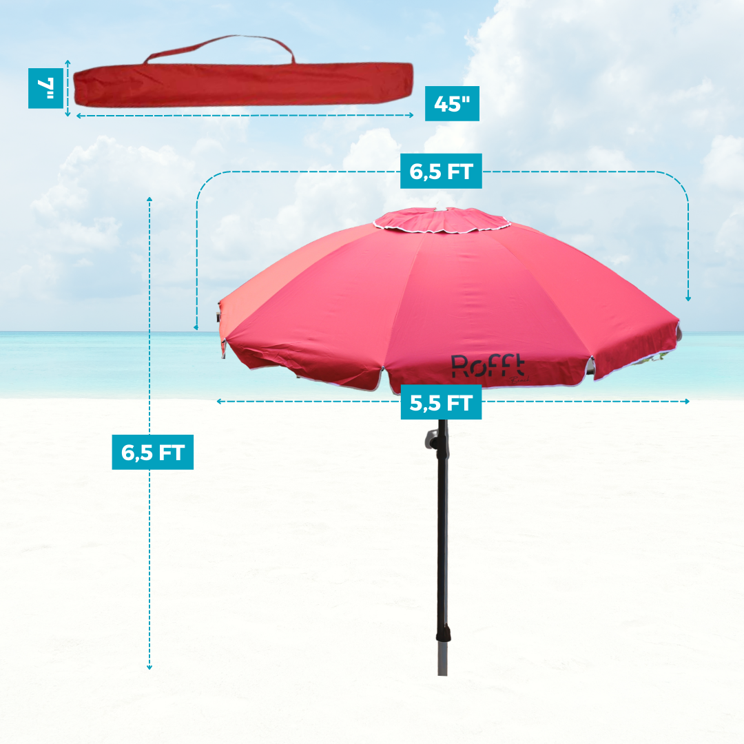 ROFFT USA LLC - Vendita all'ingrosso Ombrellone da spiaggia - Ombrellone da Spiaggia ROFFT 2 m in acciaio e alluminio resistente27