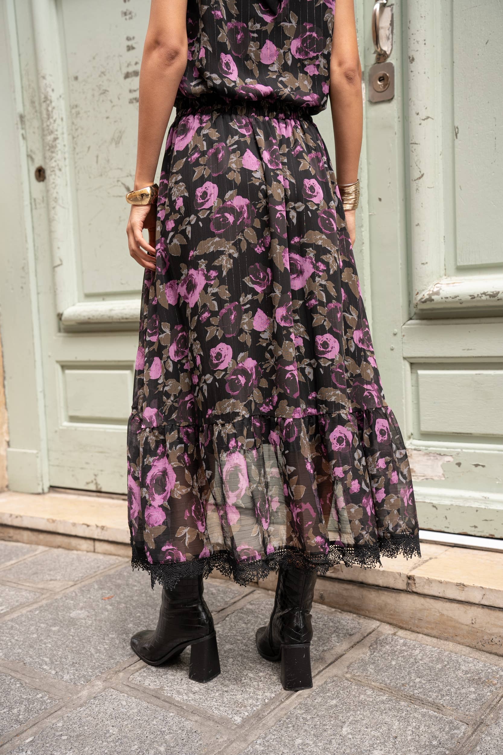 CHOKLATE PARIS – Engroshandel Nederdel - Dame – September nederdel i asymmetrisk blonder - 809889