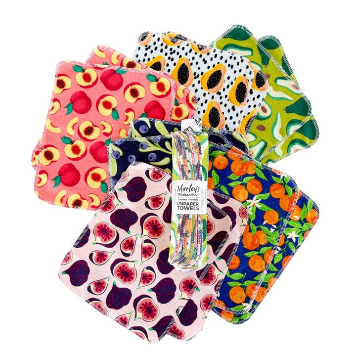 Reusable UNpaper® Towels: Spring Fruits for wholesale by Marley's Monsters