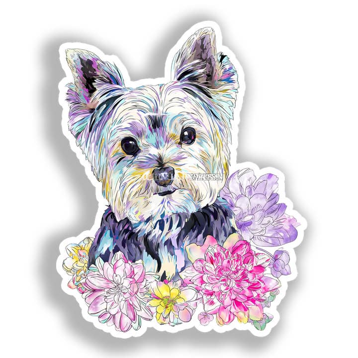 Yoonek Graphics – wholesale Sticker – Yorkshire Terrier Dog Decal Sticker # A017184