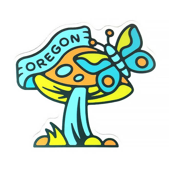Oregon Mushroom Sticker for wholesale by Hello From Oregon