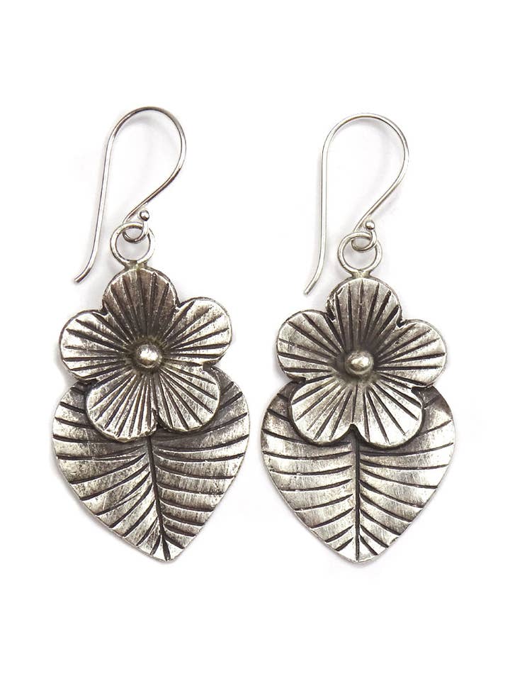 Tribal Magnolia Earrings for wholesale by Zig Zag Asian Collection