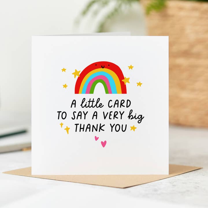 Little Card To Say Big Thank You Card for wholesale by Arrow Gift Co