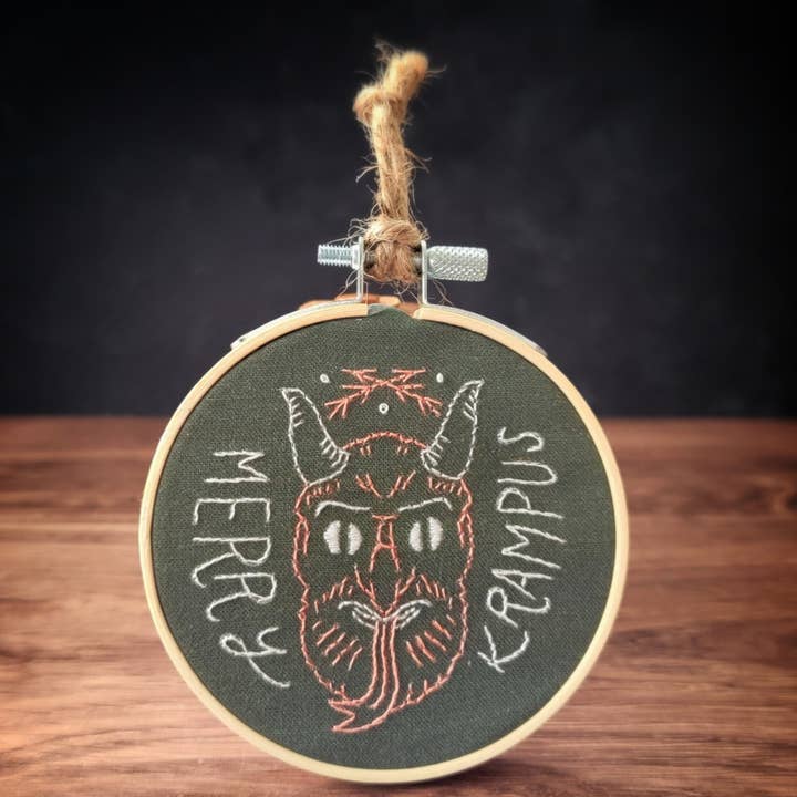 Embroidery Kit Ornament: Krampus for wholesale by Holly L'Oiseau