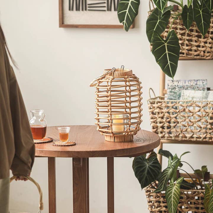 Rustic Reach - Wholesale Candle Holder - Decorative Bamboo Woven Lantern Holder6