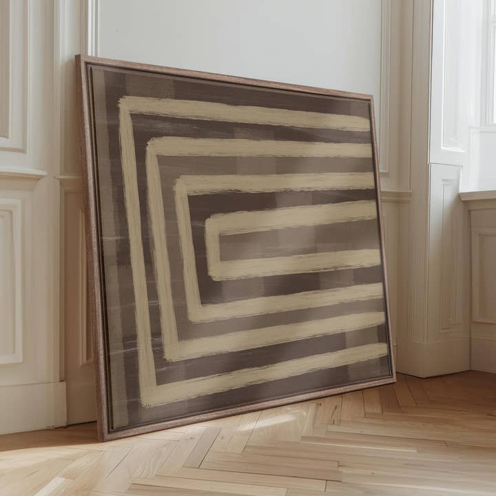 Oleka Canvas - Wholesale Art Print - GOLDEN MAZE, Oeuvre sur toile étirée