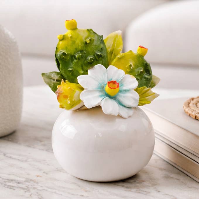 Diffuseur à roseaux botanique en céramique italienne PR14 pour la vente par LUEM ART ceramiche e porcellane di Capodimonte Made In Italy