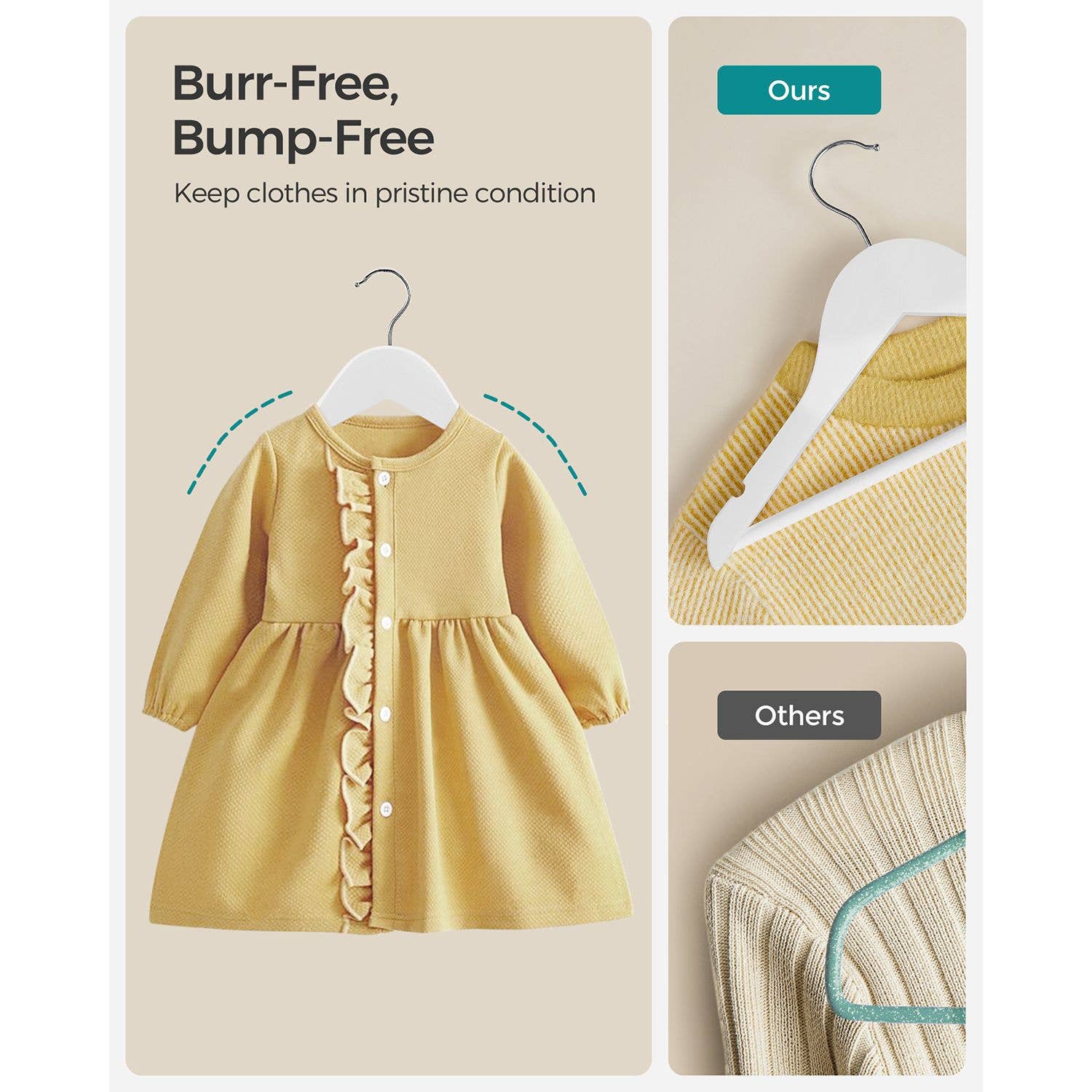 Greenwestons – wholesale Galgar – Greenwestons 20-pack barnklädhängare i trä med byxhängare och vridbar krok1