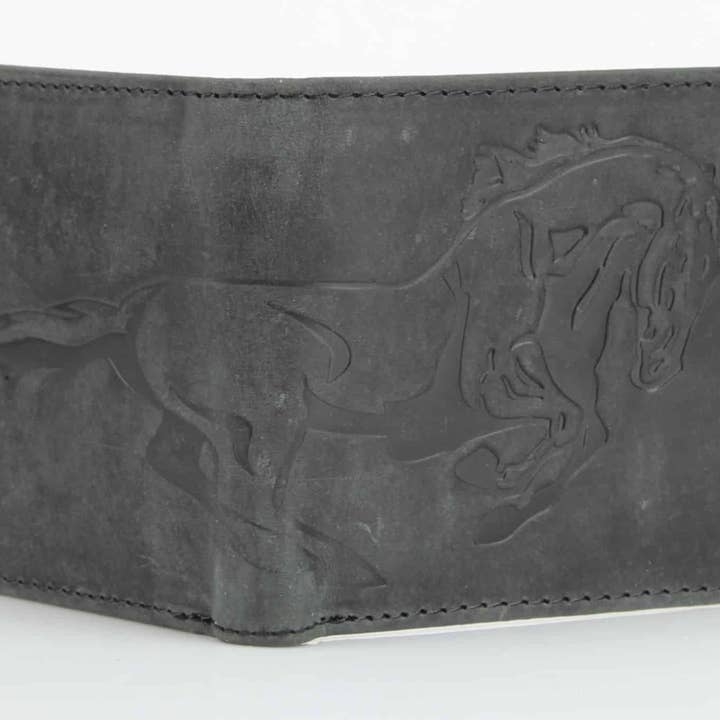 Leather Impressions Inc - Wholesale Wallet - Men's - American Bison Horse Embossed Leather Bi Fold Wallet9