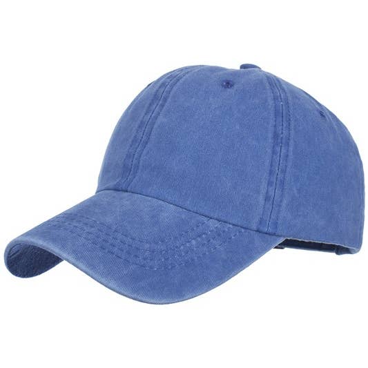 ACCITY - Wholesale Baseball Cap - Women's - Summer Washed Solid Baseball Cap, Sun Hat CWAH2068