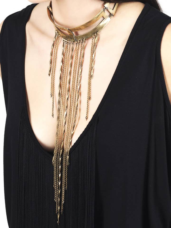 cuello cruzado con cadena larga para venta al por mayor de Jan Hilmer + Sparrow