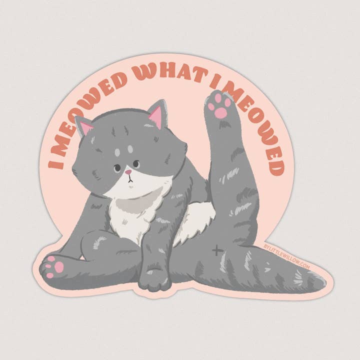 Sticker Chat Miaou pour la vente par Little Willow