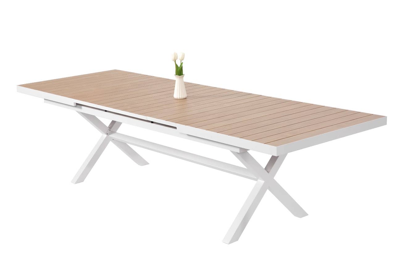 LIFE IS - Wholesale Patio Table - Extendable aluminum garden table 240/300x100x76h1