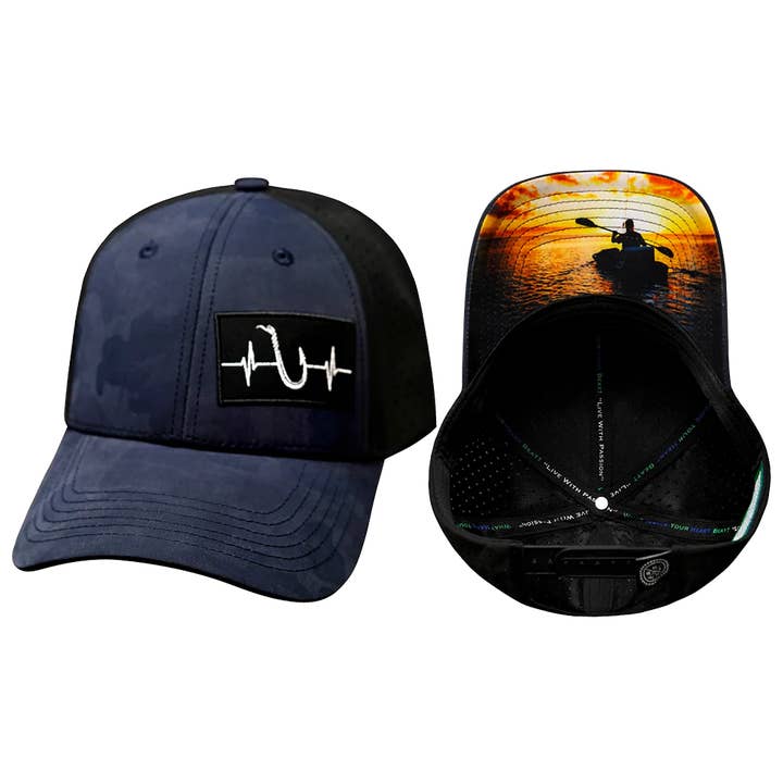 Fishing Hat | Low Profile | Ponytail | Soft Navy Camo for wholesale by The Heartbeat Brand