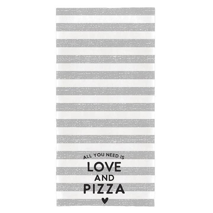Santa Barbara Design Studio by Creative Brands - Wholesale Tea Towel - Striped Tea Towel - Love And Pizza