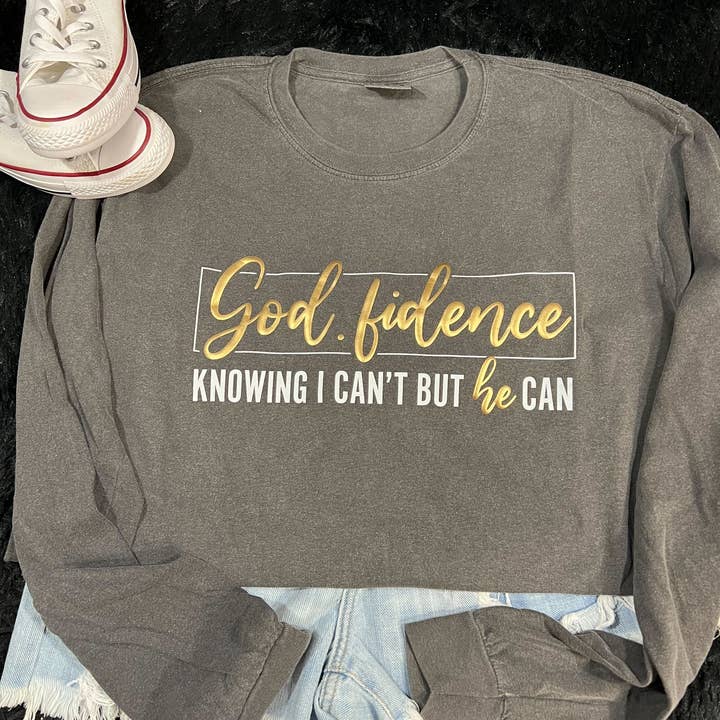 Godfidence Puff Long Sleeve for wholesale by MidWest Tees