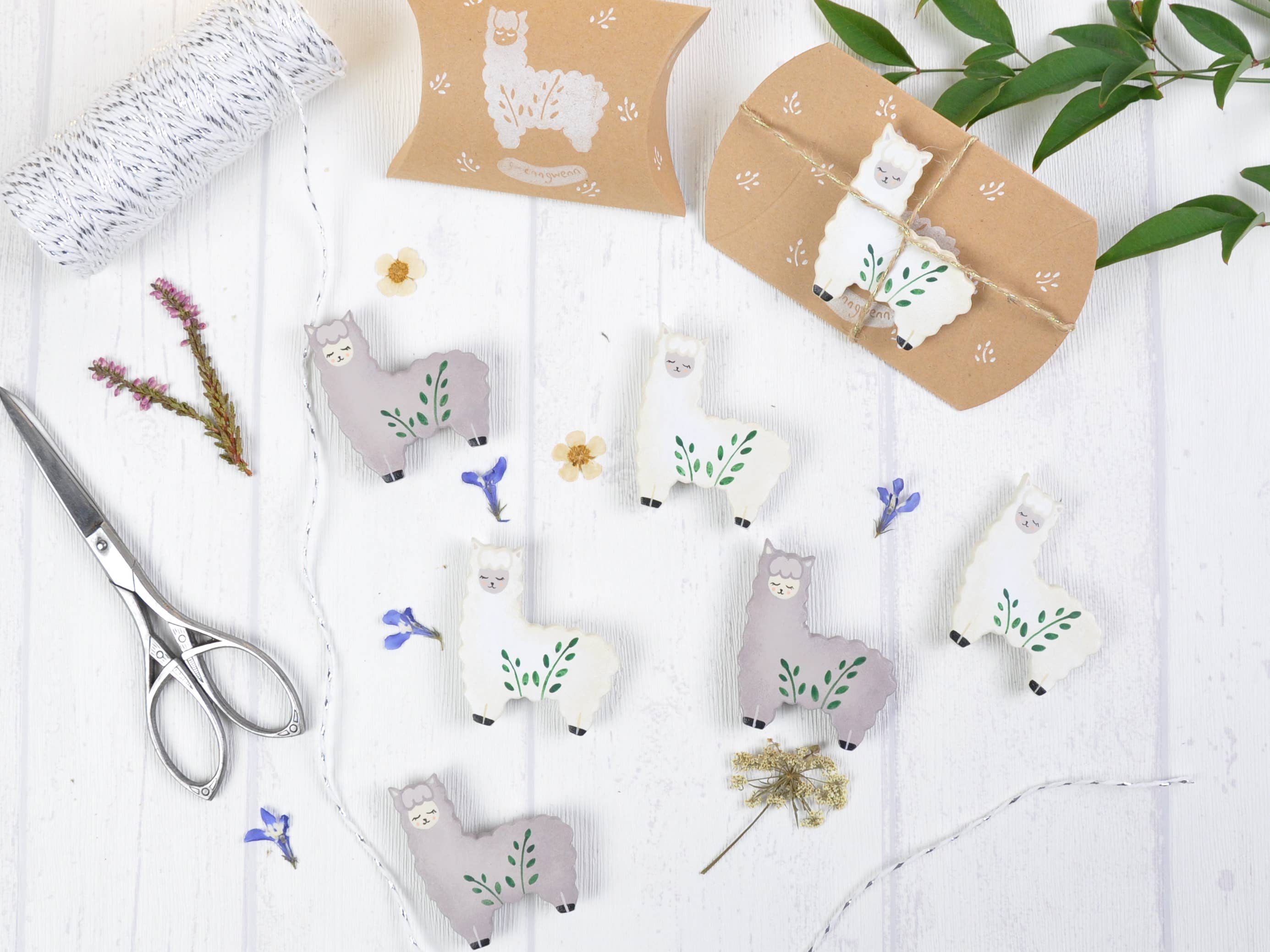 Gwenngwenn - Wholesale Magnet - Alpaca ceramic magnet- Vanille or Chocolat0