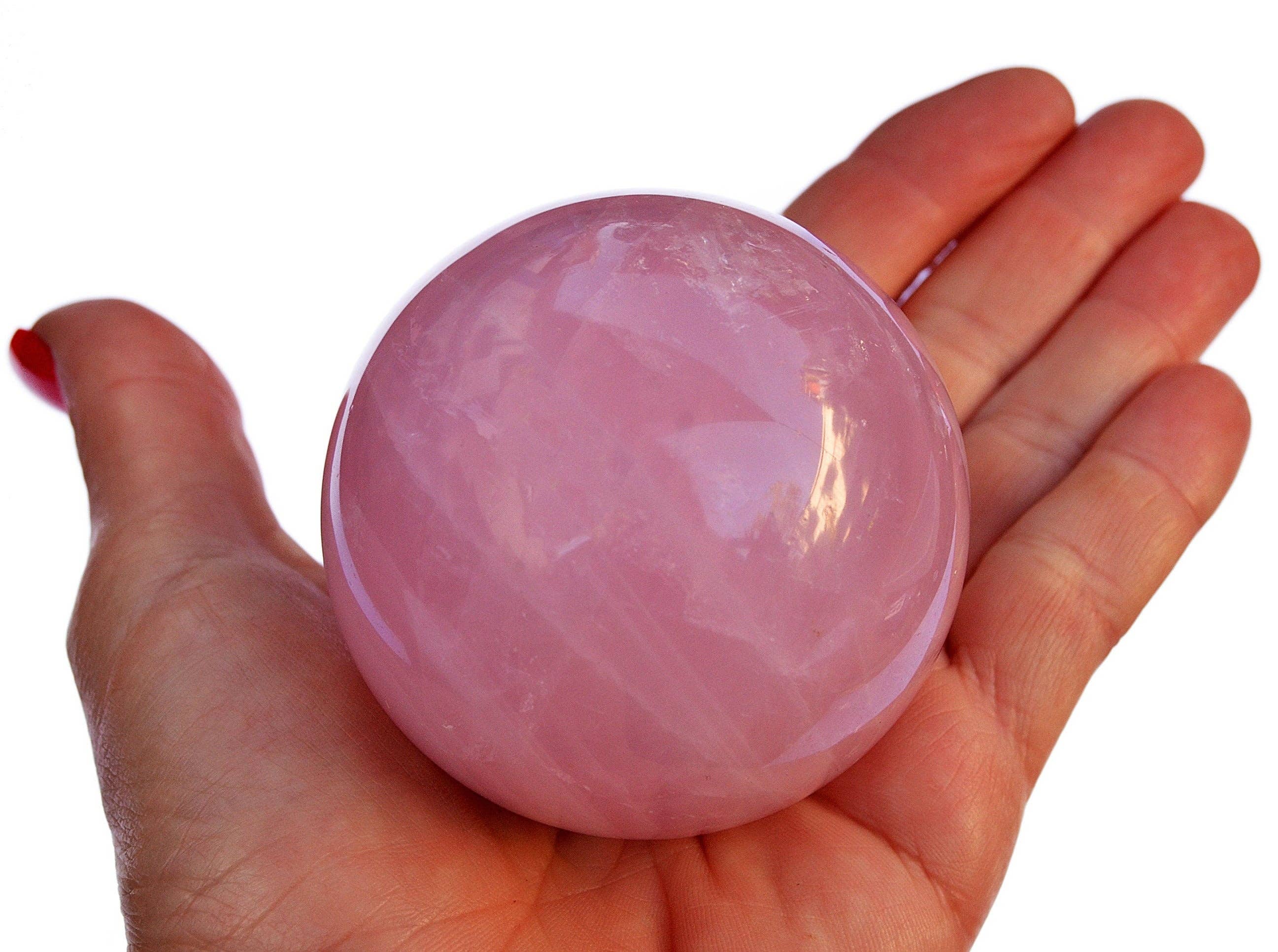 Kaia & Crystals - Wholesale Spiritual Stone/Crystal - Rose Quartz Sphere (50mm - 65mm)1