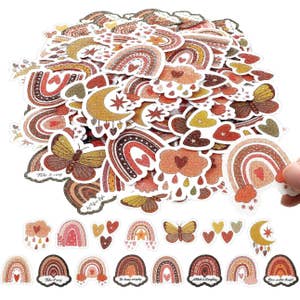 Bulk Sensory Stickers: 3 Heart Sticker for Anxiety Relief 