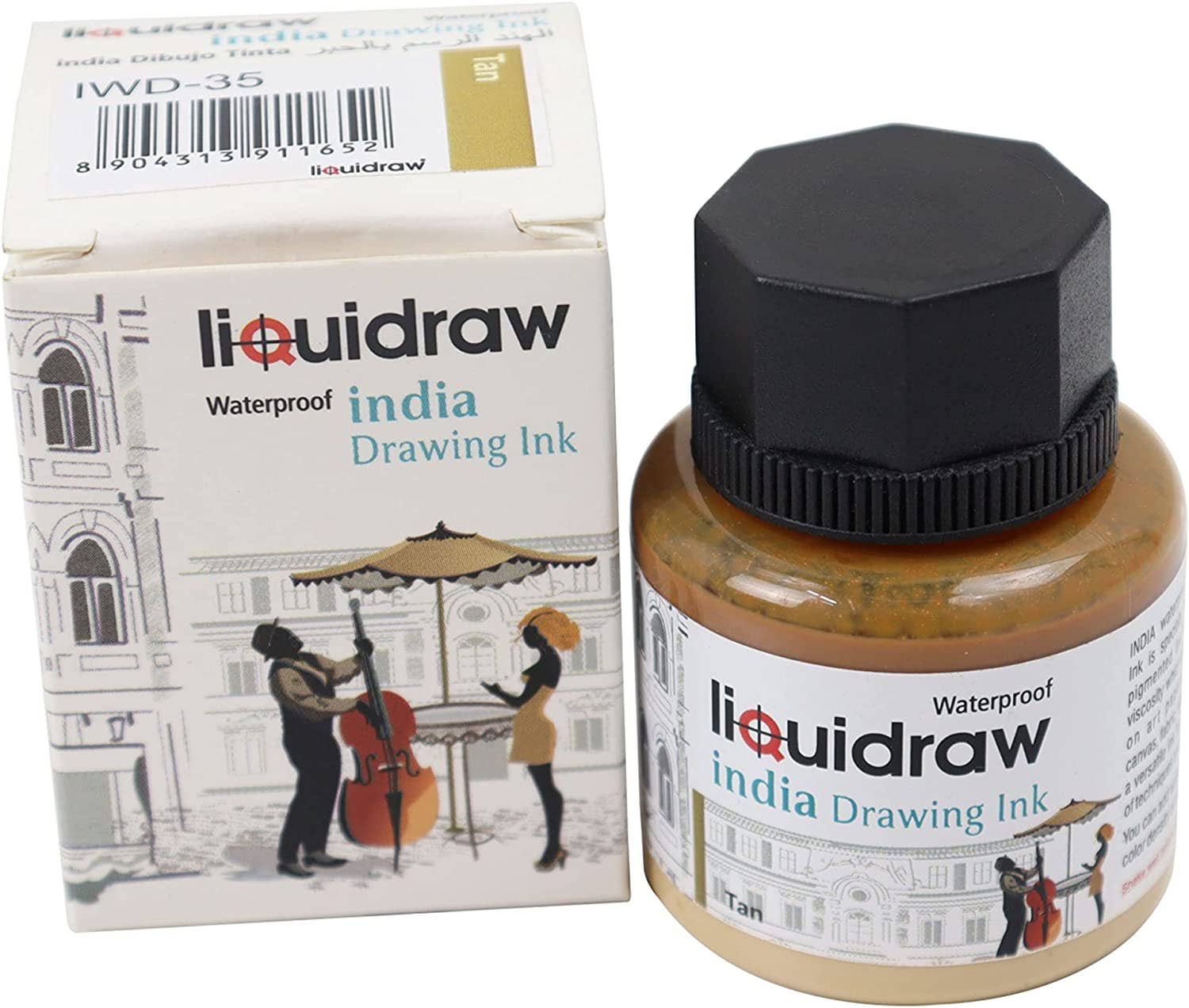 Liquidraw - Vente Tampons encreurs - Encre de dessin colorée Liquidraw Encre de Chine, imperméable, 35 ml6