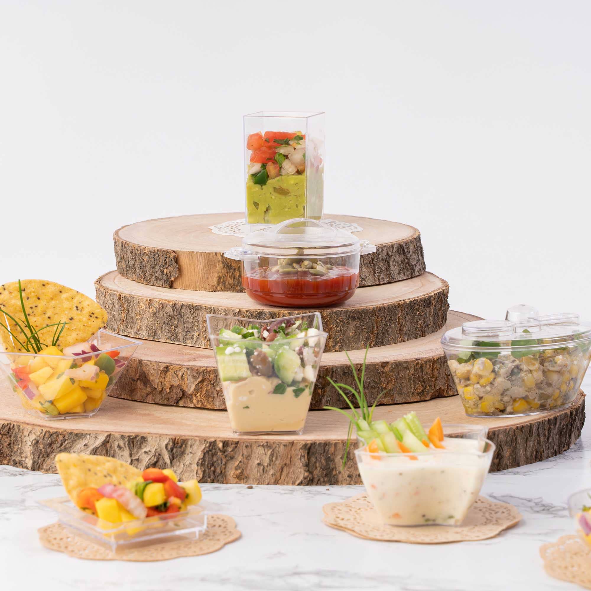 Portofino International Trading, USA - Wholesale Disposable Cup - Plastic Tall Square Dessert Cup - Pack of 124