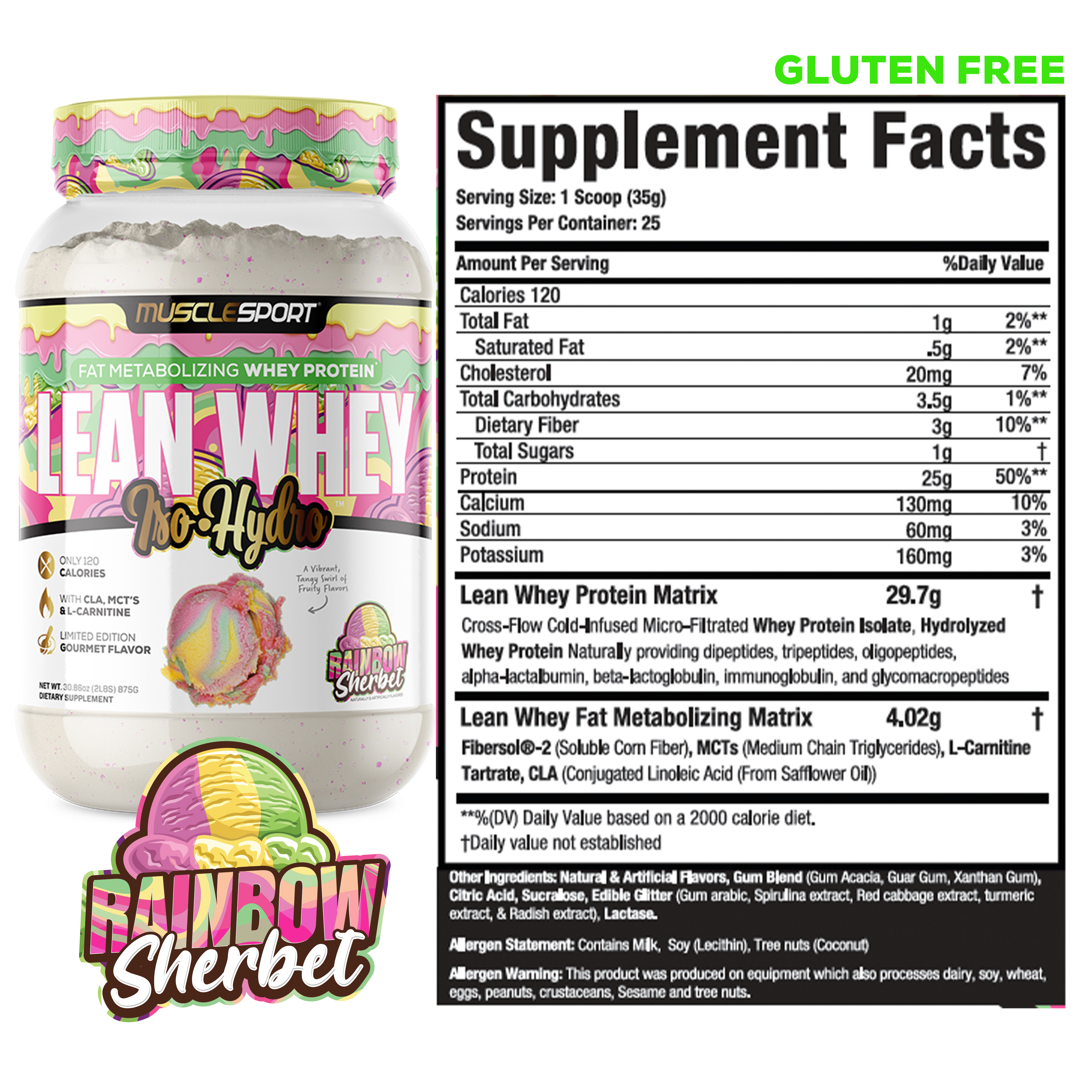 MuscleSport - Wholesale Protein/superfood powder - Lean Whey® Iso Hydro Gourmet Protein 2lb - Limited Edition67