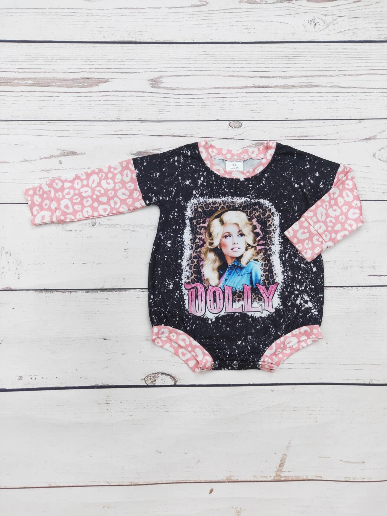 sassy kids palace - Wholesale Bodysuit (Non-Footed) - Baby - Baby Girl Pink Cheetah Print Bubble