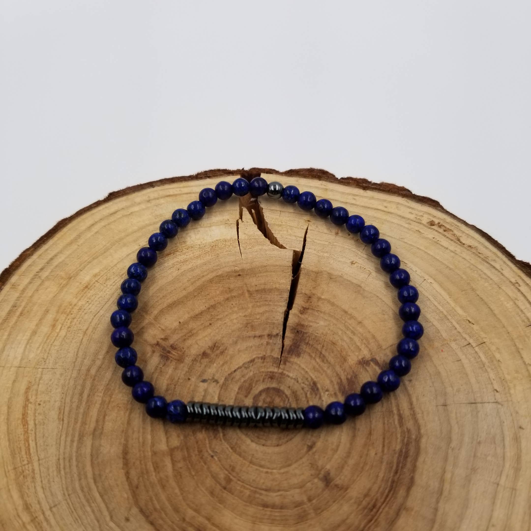 CHAKRA JEWELRY – wholesale Beaded bracelet – 4MM Natural Stone Black Gallstone Stacked Bracelet5