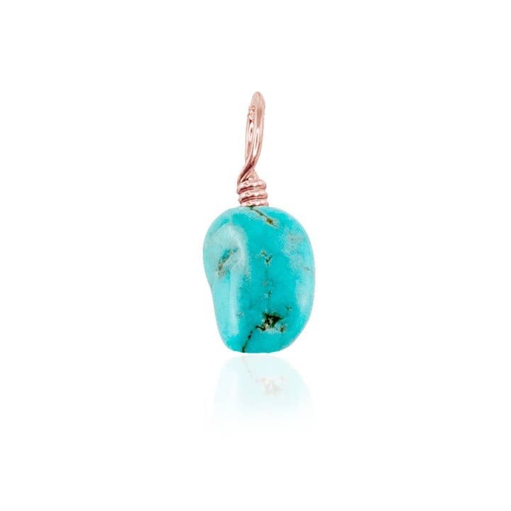 Tiny Raw Turquoise Crystal Pendant for wholesale by Luna Tide