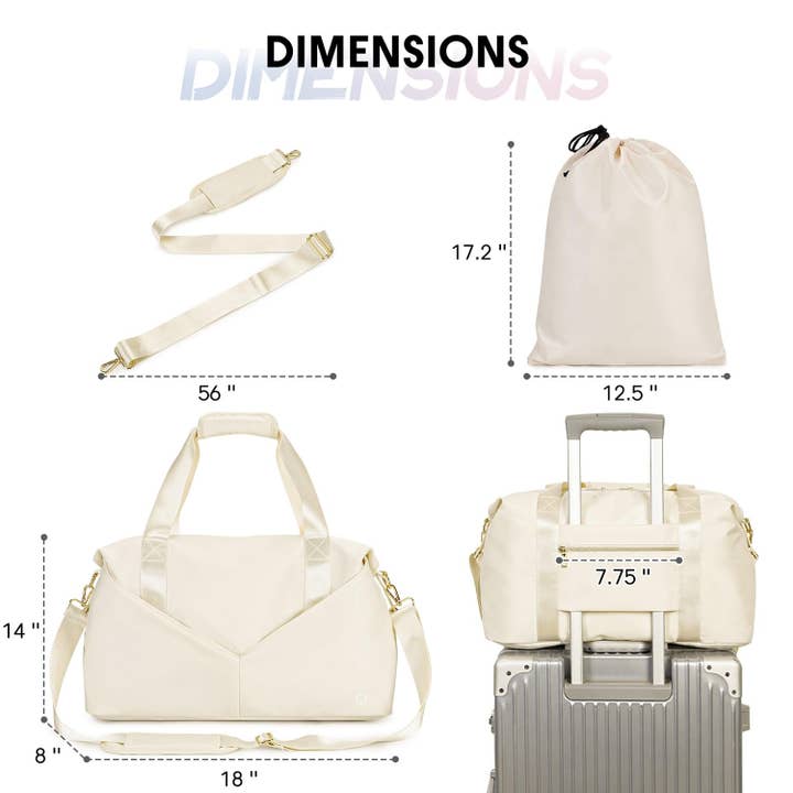 wandf - Wholesale Weekender Bag - Women's - Underseat Carry-on Luggage Duffel Bag Weekender Overnight3