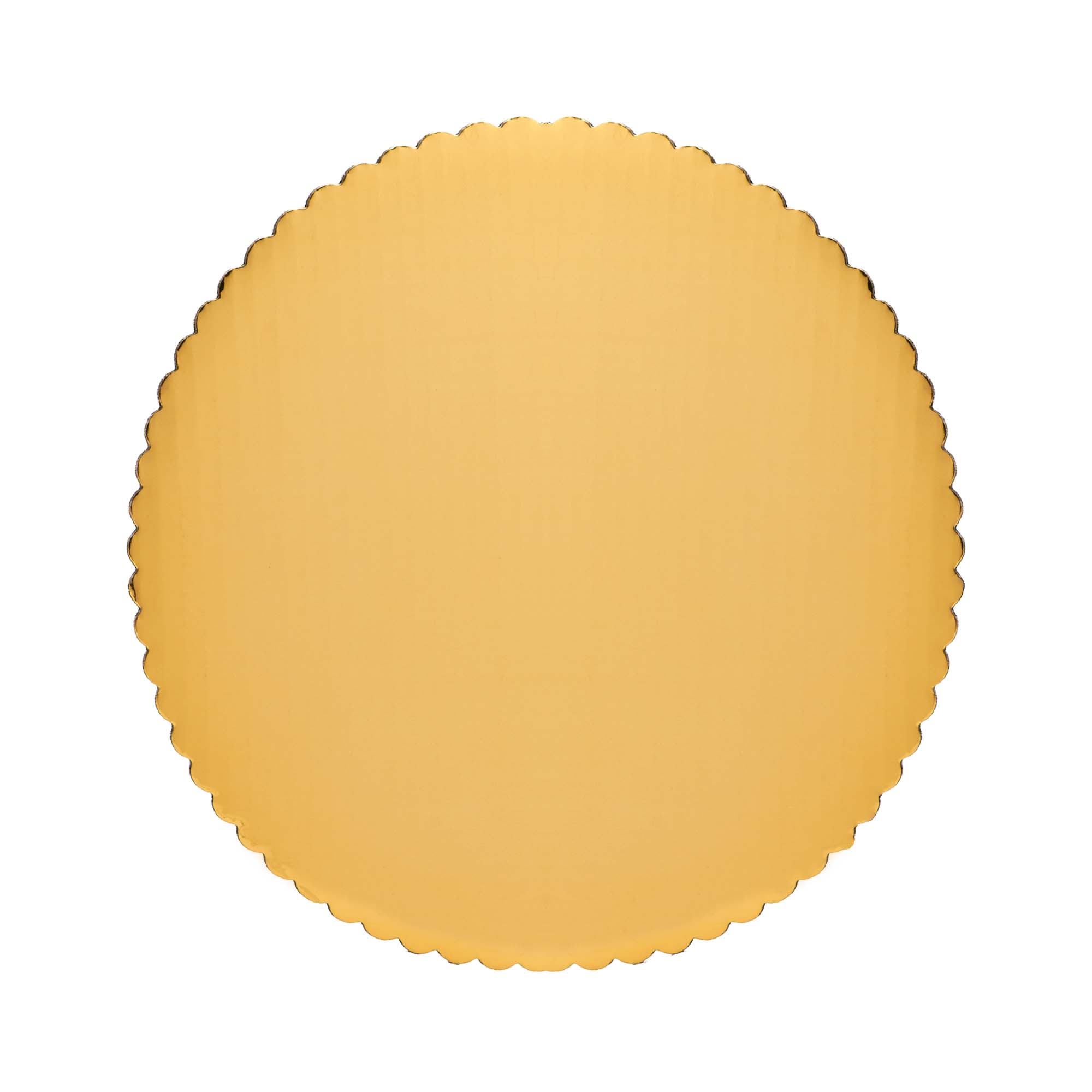 Round Scalloped Cake Board 10" - Set of 6 - Gold for wholesale on Faire1