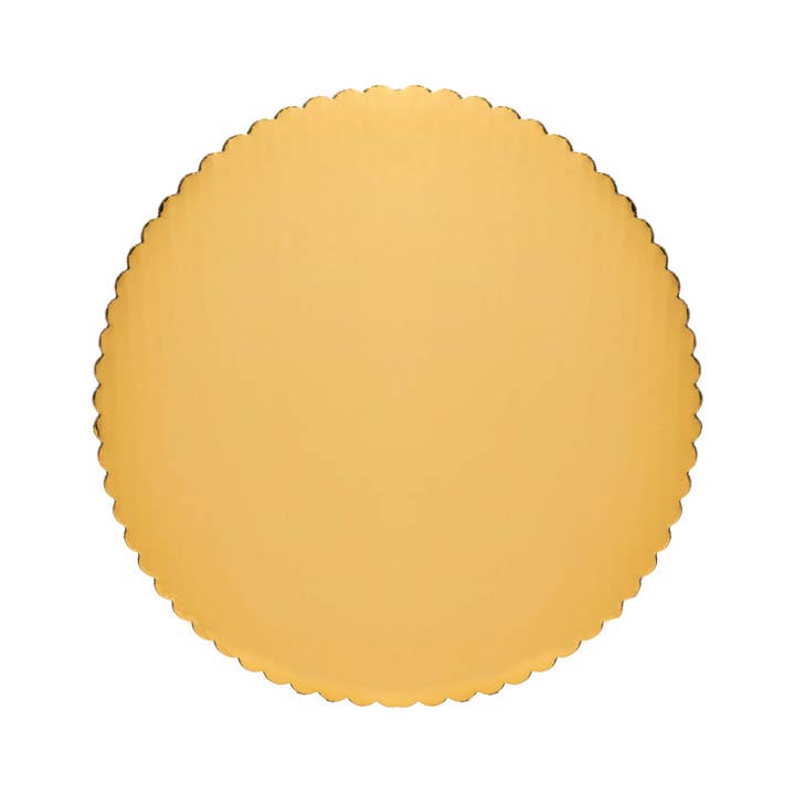 Round Scalloped Cake Board 10" - Set of 6 - Gold for wholesale on Faire1