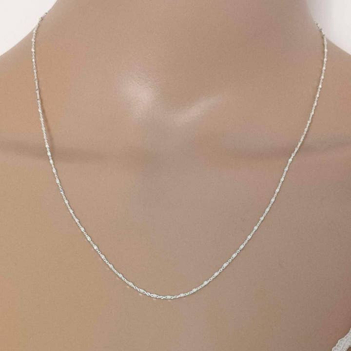 Thanina bijoux - Wholesale Link & Chain Necklace - 925 silver chain with square links1