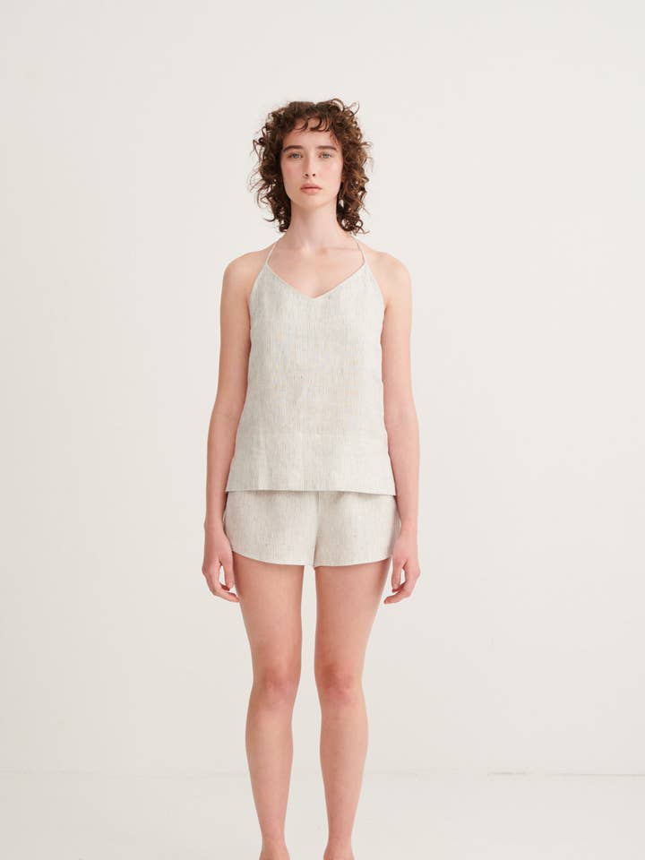 Pin Stripe Ivy Camisole & Sleep Shorts for wholesale by ANDREA & JOEN