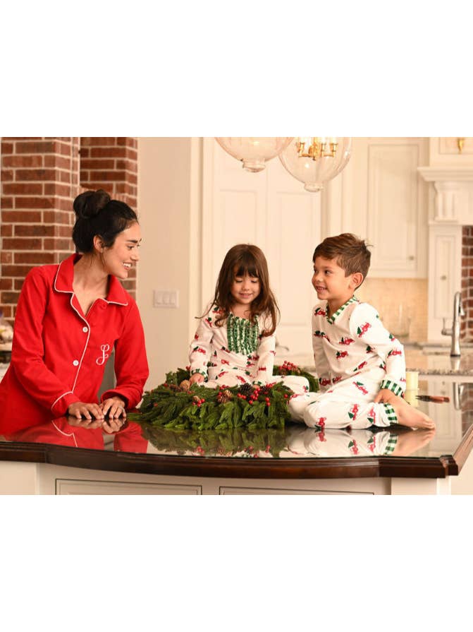 Sugar Bee Clothing - Wholesale Sleepwear Set - Unisex - Christmas 2025 Pajamas - Kids Buttflap - Christmas Tractors 4
