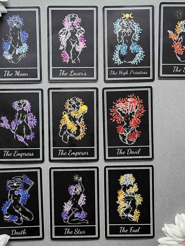 Paquete de pegatinas impermeables de cartas del tarot para venta al por mayor de Suzen's Art Shop