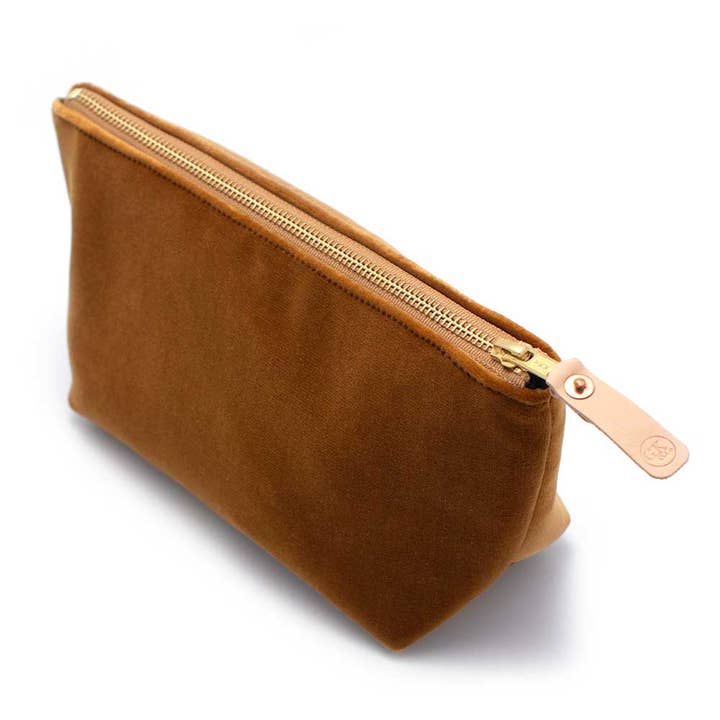 Velvet Travel Clutch-Bronze for wholesale by General Knot & Co.