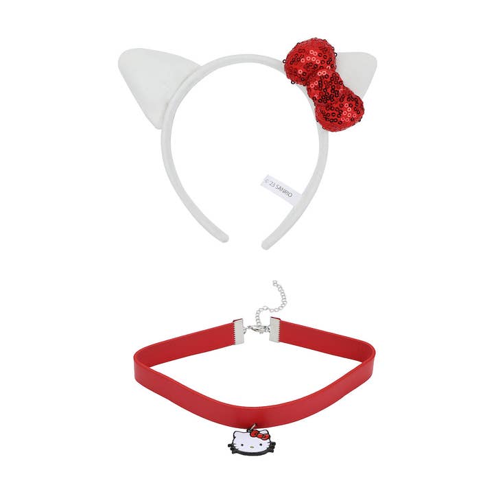 Bioworld Merchandising - Wholesale Fashion Headband - Unisex - Hello Kitty Cosplay Choker & Headband Set