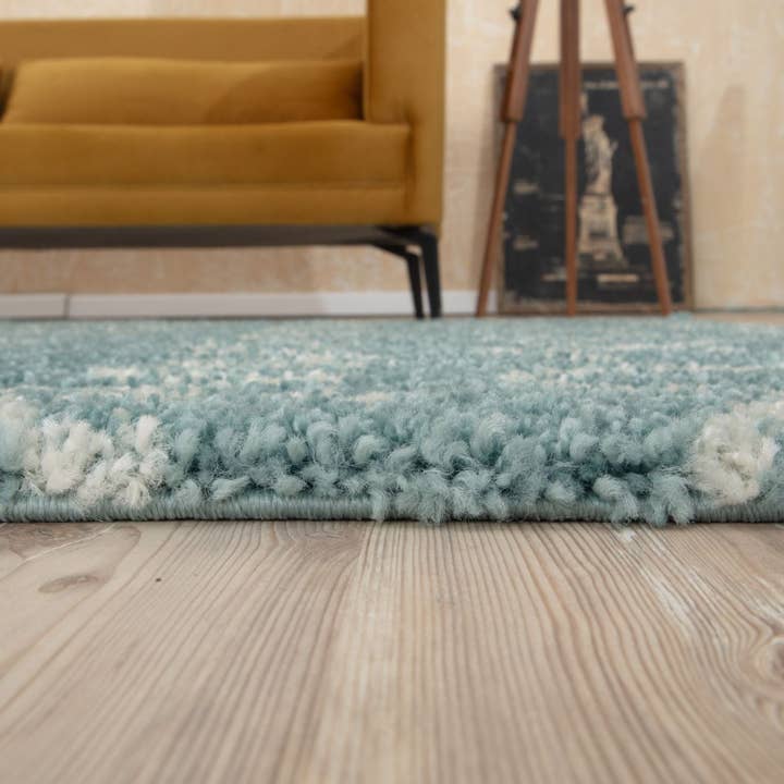 THE RUGS – wholesale Area rug – Moroccan Duck Egg Blue Shaggy Rug | 9503