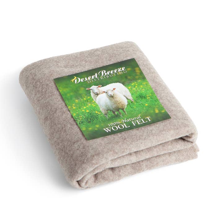 Pure Merino Wool, Extra Fine Pre Felt Fabric Un-dyed, Natural Brown Color for wholesale by Desert Breeze Distributing