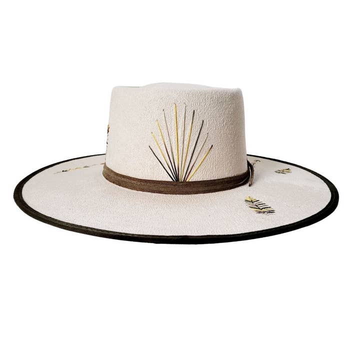 REESE Women's Telescope Crown Green and Beige Hat for wholesale on Faire