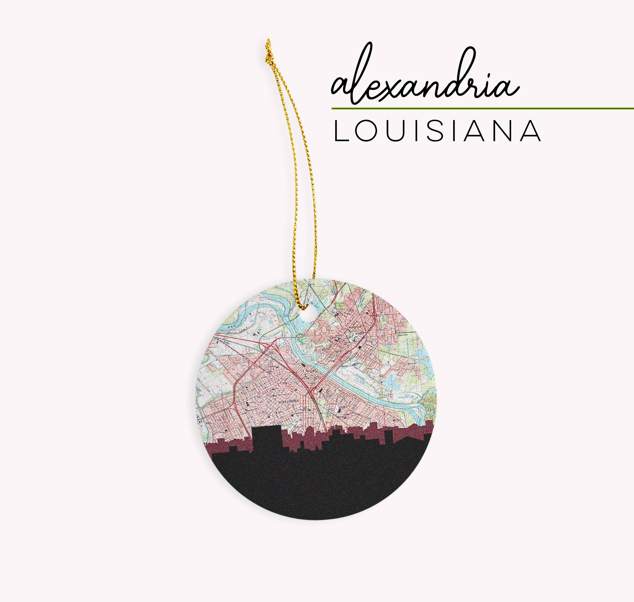 Paperfinch Design - Wholesale Ornament - Louisiana city skyline ornament | choose your city0