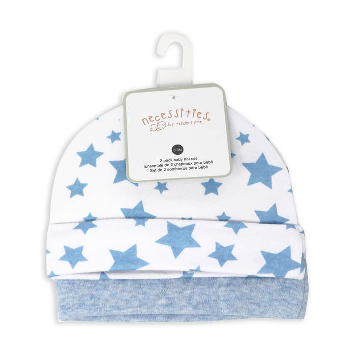 2 Pack Heather Blue Hat for wholesale by Rose Textiles