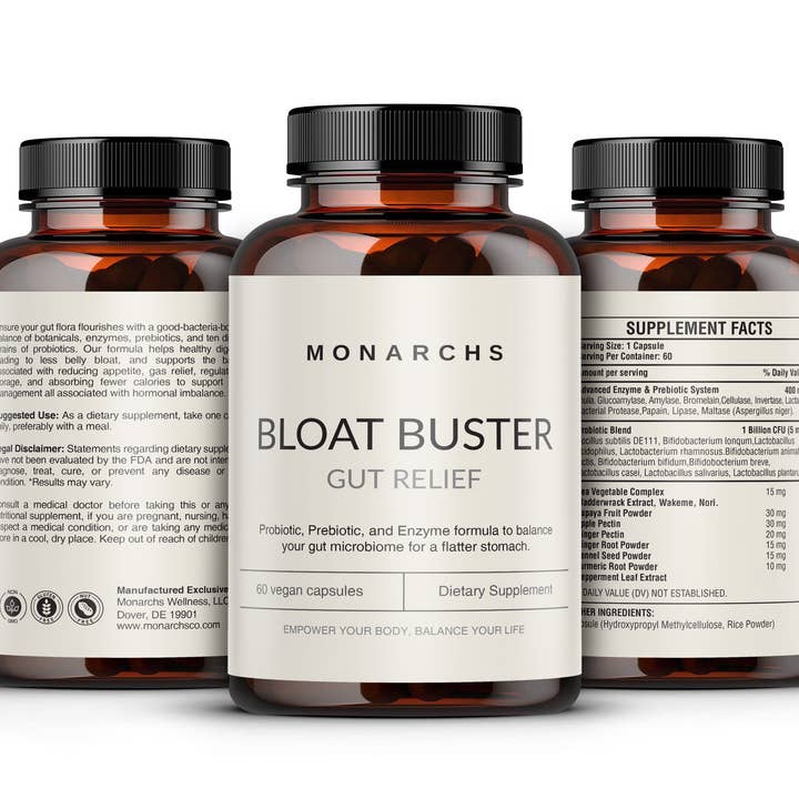 MONARCHS - Wholesale Oral Supplement/Vitamin - Gut Relief: Bloat Buster