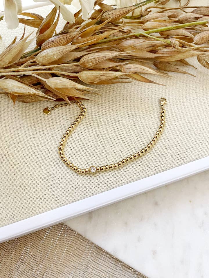 8334JB - Bracciale a Maglie e Catena Placcato in Oro Alex per la vendita all'ingrosso da parte di Renee and Renae | Formerly The Katz Meow Creations