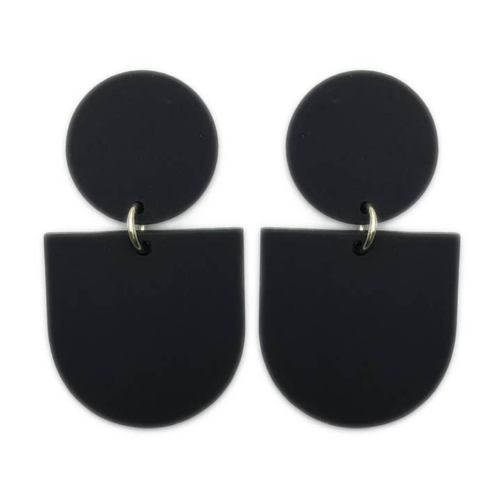 Gestapelde Acryl Oorbellen - Middernachtelijke Zonsverduistering voor wholesale door Sparkle Being