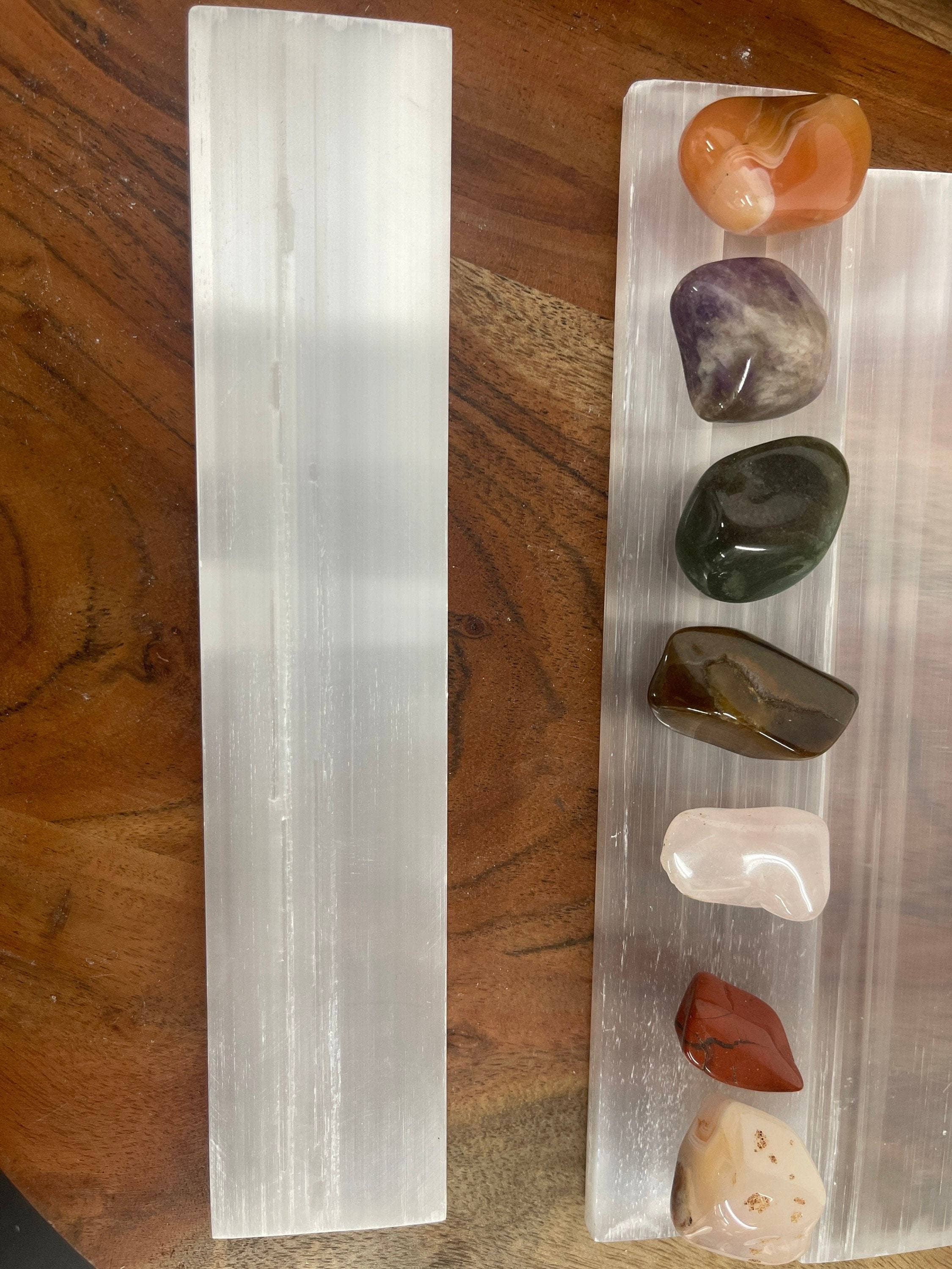 CaNatureLover - Wholesale Crystal Charging Plate - Polished 8" Selenite Charging Station Plate8