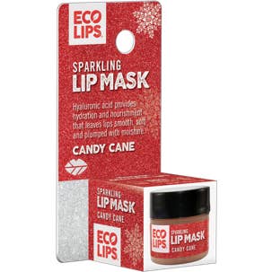 Eco Lips & Bug Soother - Wholesale Lip Treatment/Mask - Sparkling Holiday Vanilla Mint Candy Cane Lip Mask 0.25 oz.