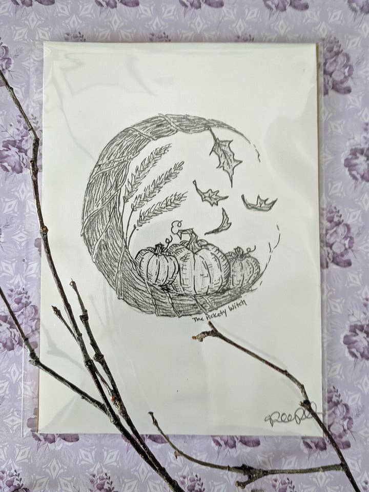 Harvest Moon - 5x7 Udskriv for engroshandel hos The Pickety Witch