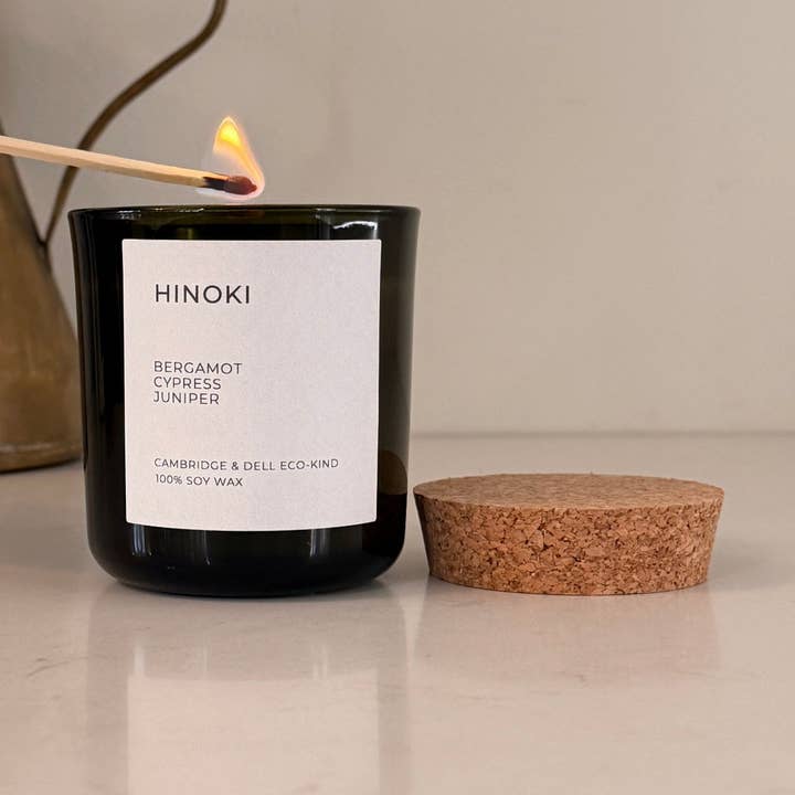 Hinoki Soy Wax Candles for wholesale by Cambridge & Dell Eco-Kind